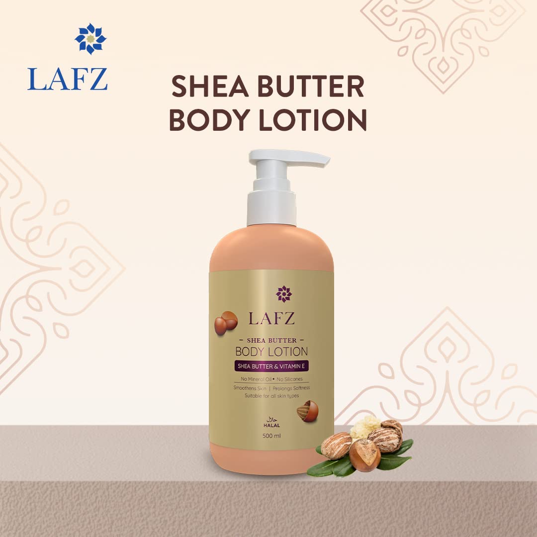 Lafz Halal Shea Butter Vitamin E Moisturizing Body Lotion 500ml