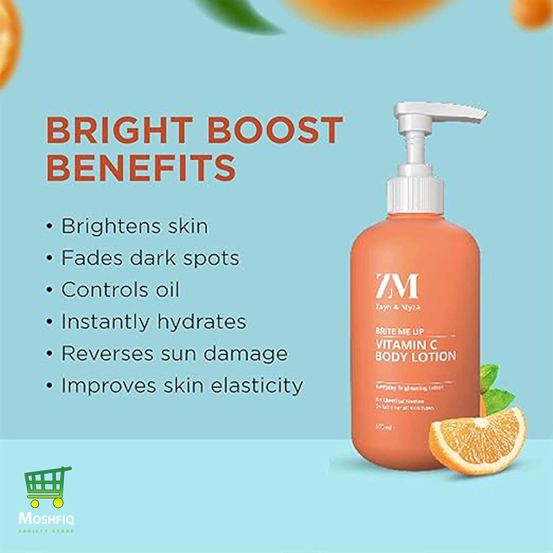 Zm Zayn & Myza Brightening Vitamin C Moisturizing Body Lotion 500ml