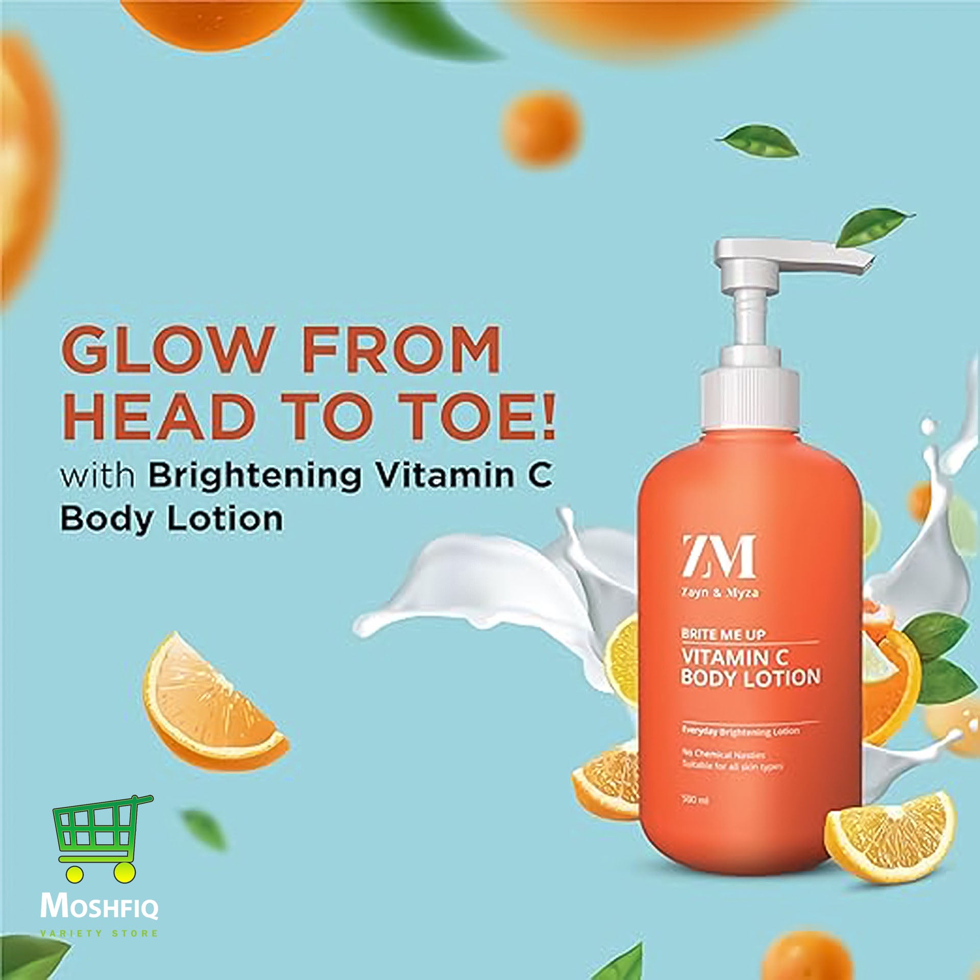 Zm Zayn & Myza Brightening Vitamin C Moisturizing Body Lotion 500ml