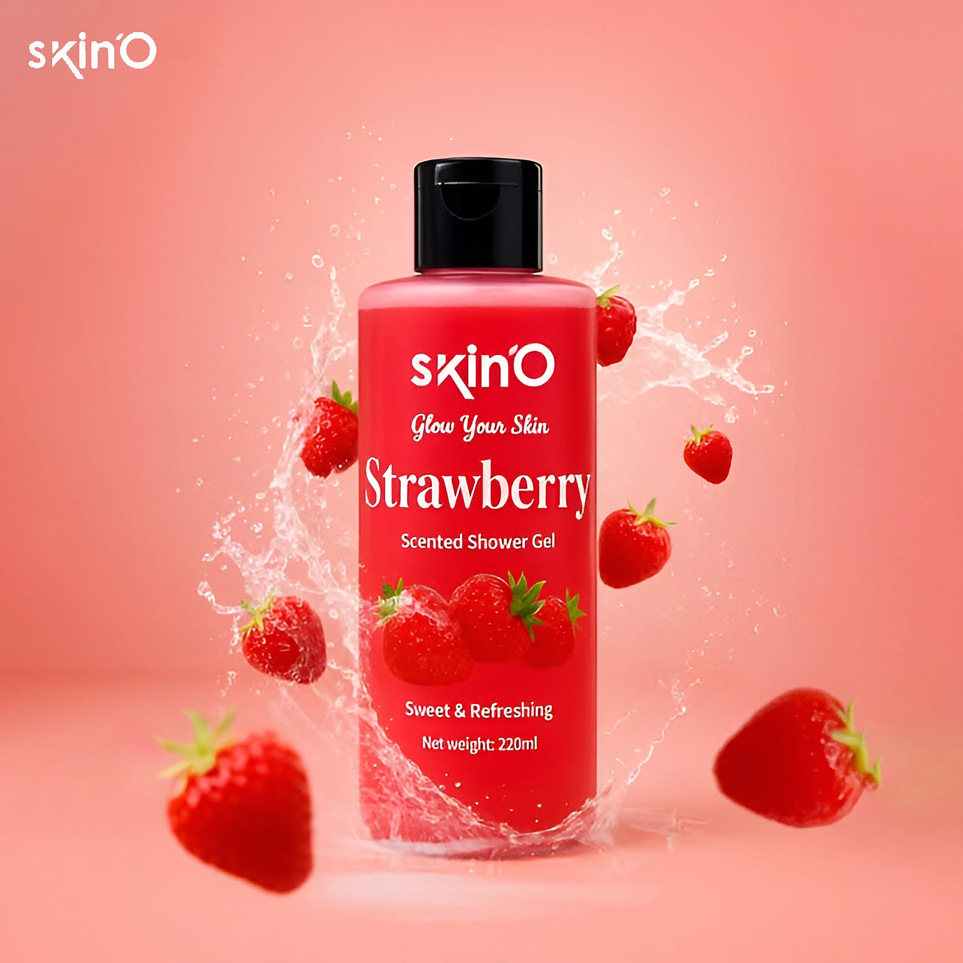 Skino Glow Your Skin Strawberry Scented Shower Gel 220ml